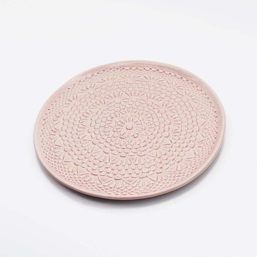 luisa-paix-o-carimbada-assiette-c-ramique-rose-20-cm image 2