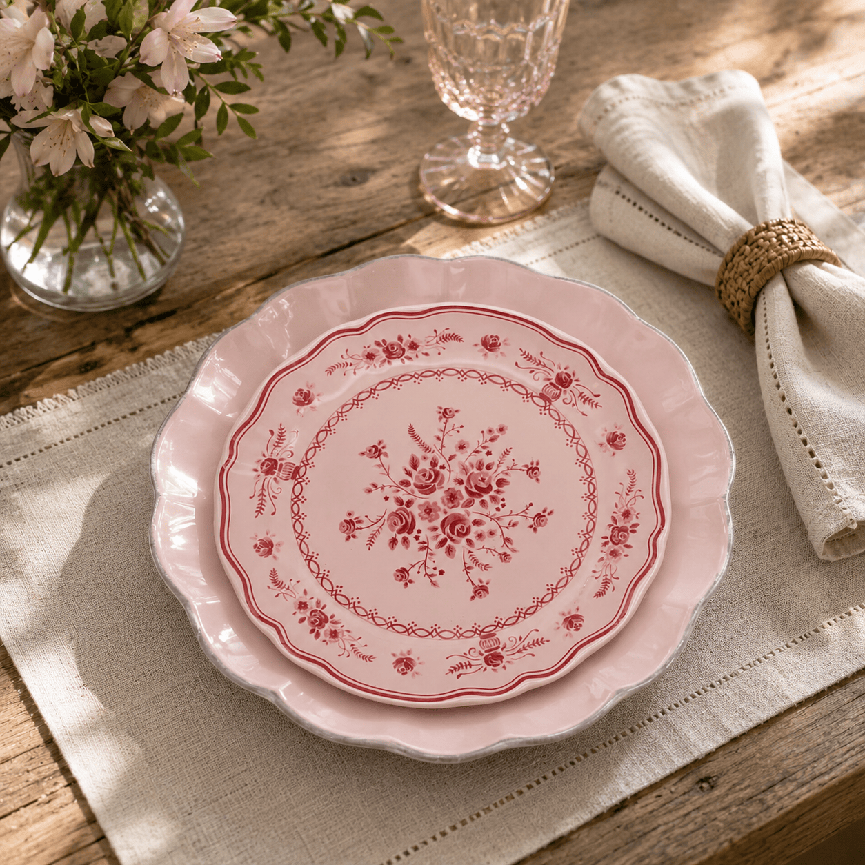 luisa-paix-o-rosa-vila-duo-assiettes-rose-rose-21-cm image 2