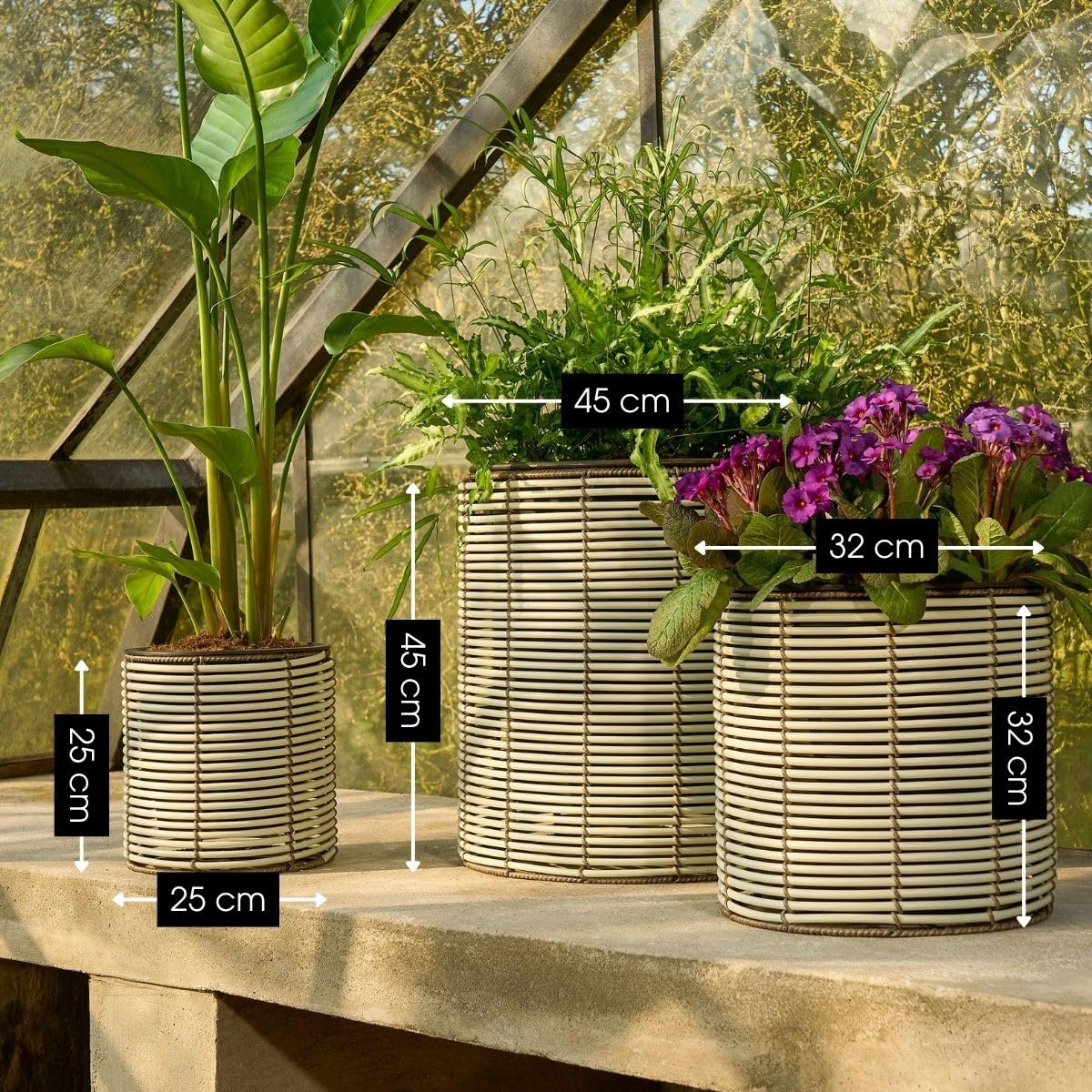 mica-decorations-cesena-pot-de-fleur-blanc-lot-de-3-recycl image 3