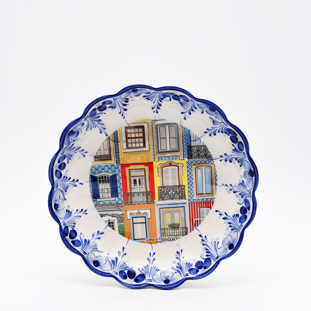 luisa-paix-o-janelas-plat-c-ramique-jaune-bleu-24-cm image 3
