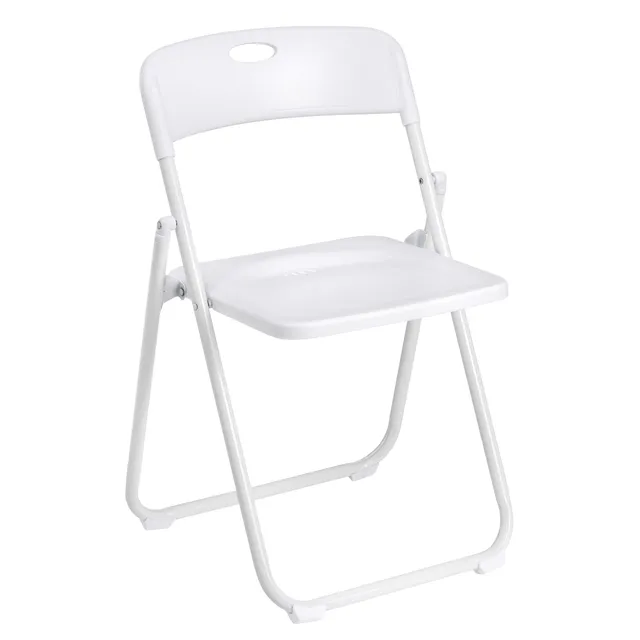 baroni-home-sedie-chaise-pliante-blanche-acier-pvc-1-pi-ce image 1