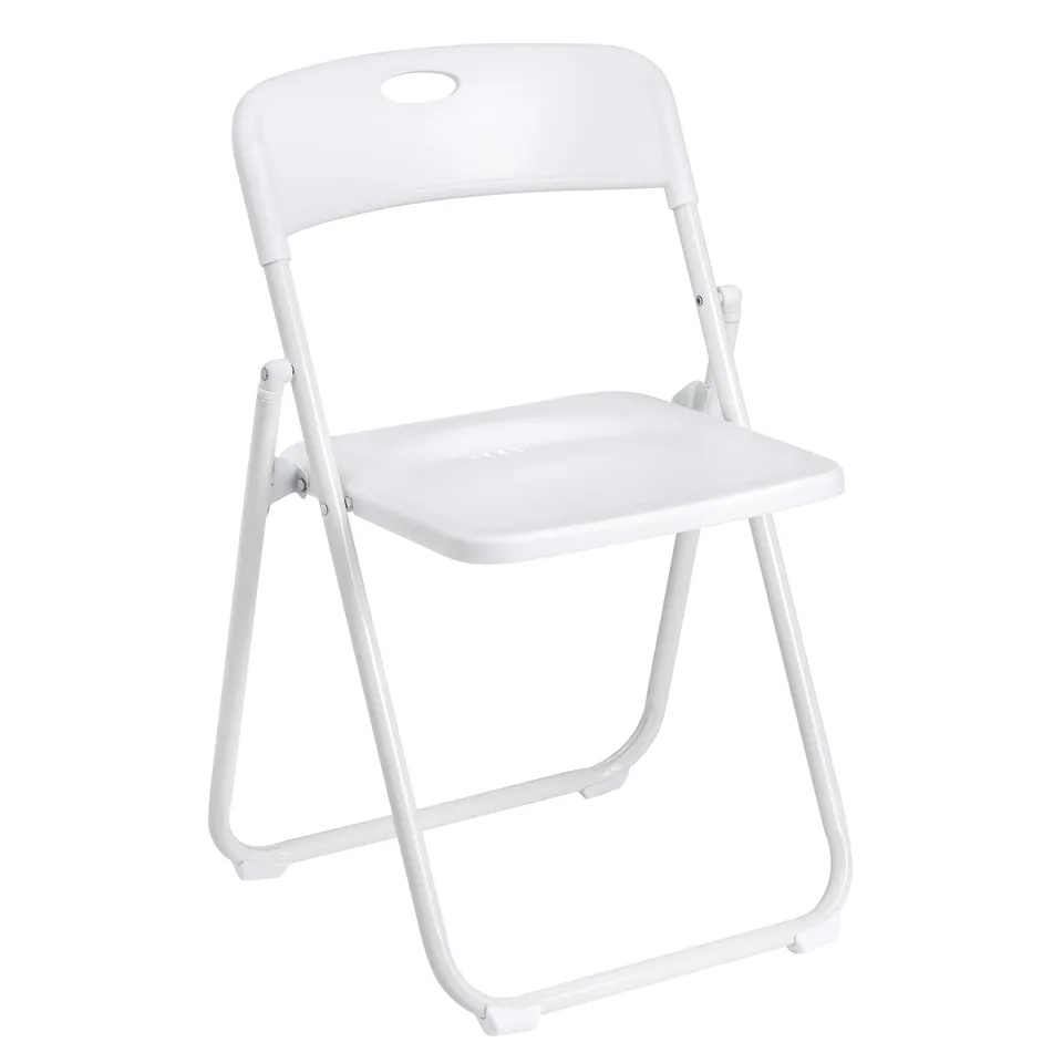baroni-home-sedie-chaise-pliante-blanche-acier-pvc-1-pi-ce image 1