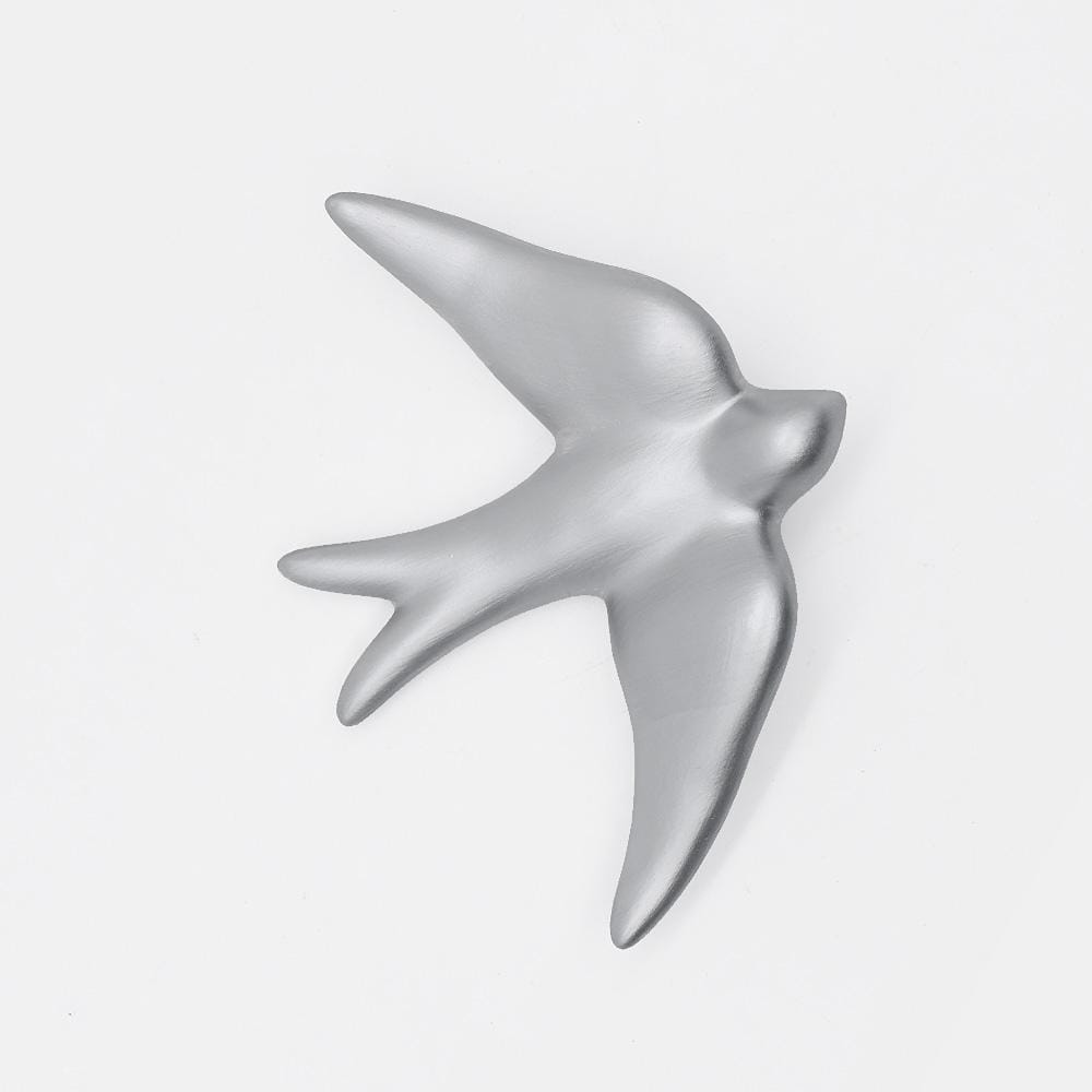 luisa-paix-o-hirondelle-c-ramique-argent-e-peinte-main-murale image 1
