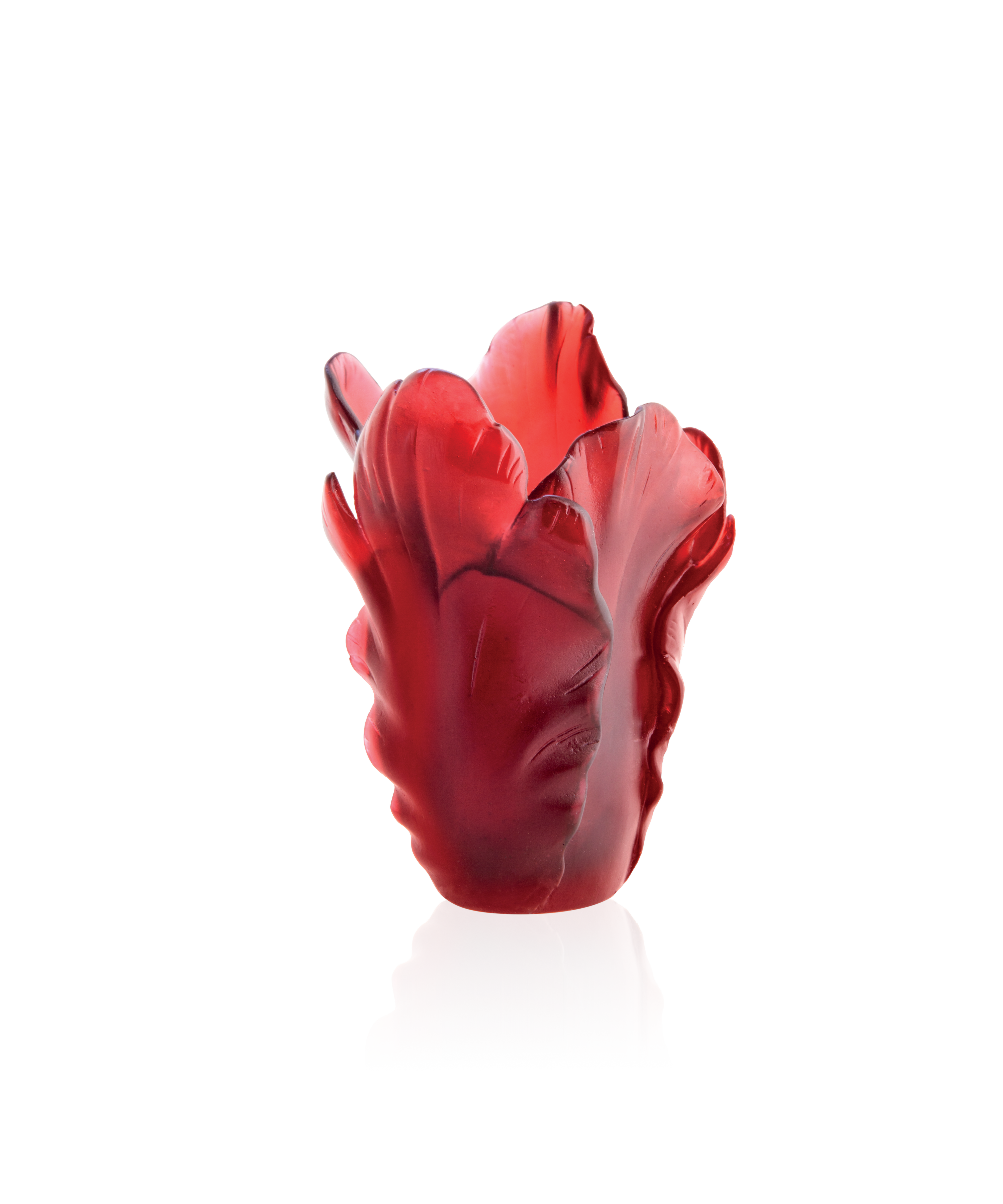 daum-tulipe-vase-rouge-cristal-petit-mod-le image 1