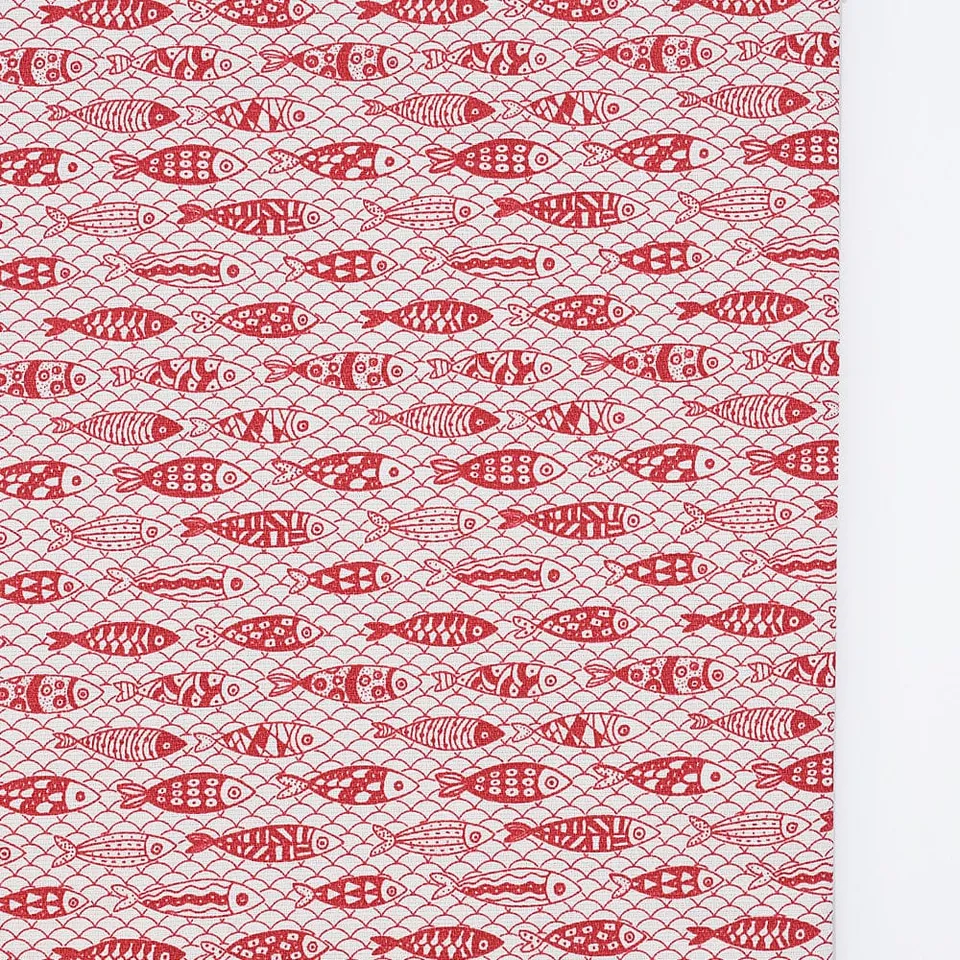 luisa-paix-o-sardinhas-nappe-coton-rouge-200x150-cm image 1