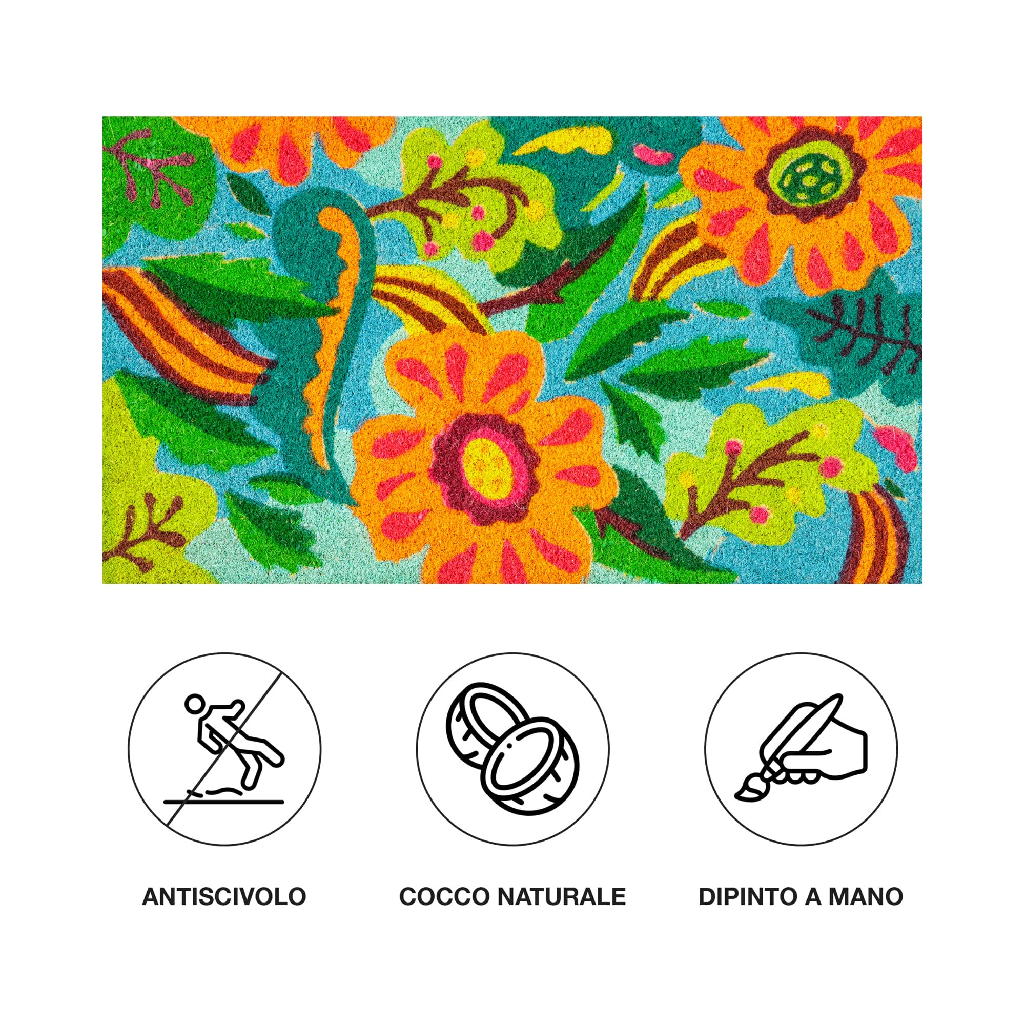 baroni-home-tessile-casa-paillasson-coco-fleurs-fond-bleu-70x40-cm image 3