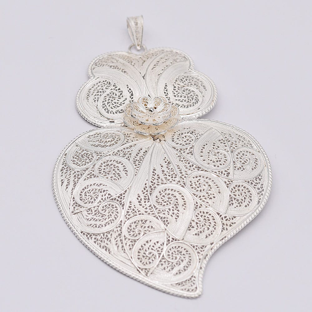 luisa-paix-o-cora-o-de-viana-pendentif-argent-11-cm image 3