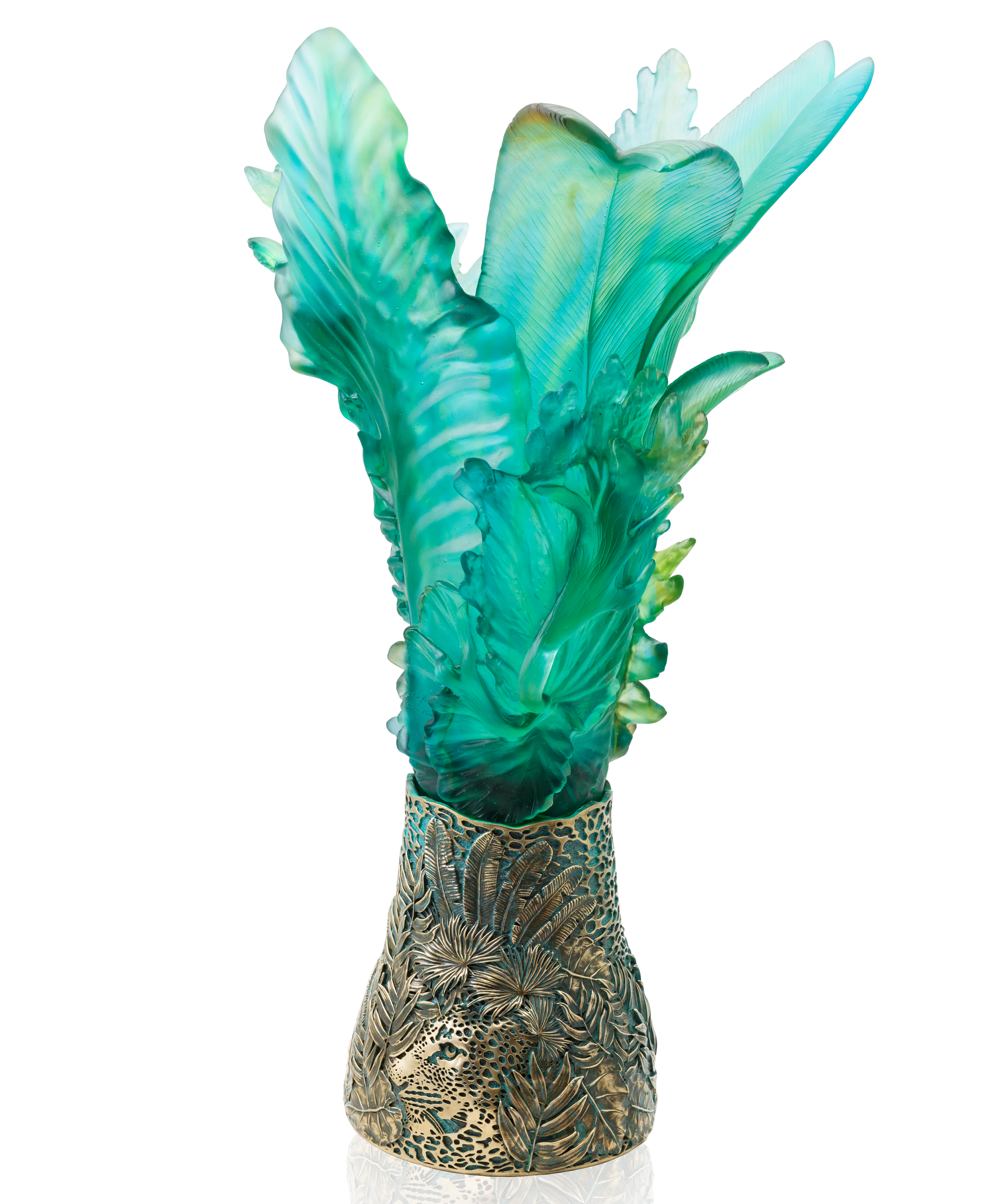 daum-borneo-tropical-vase-prestige-cristal-emilio-robba-99-ex image 3
