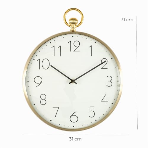 baroni-home-orologi-horloge-murale-pvc-chiffres-or-32x39-cm image 6