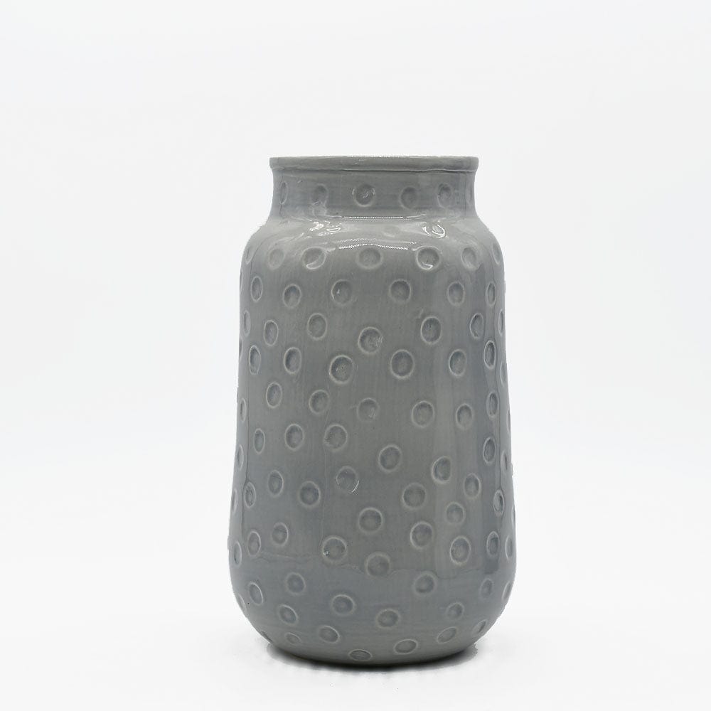 luisa-paix-o-d-coration-vase-c-ramique-gris-24-cm-fait-main image 1