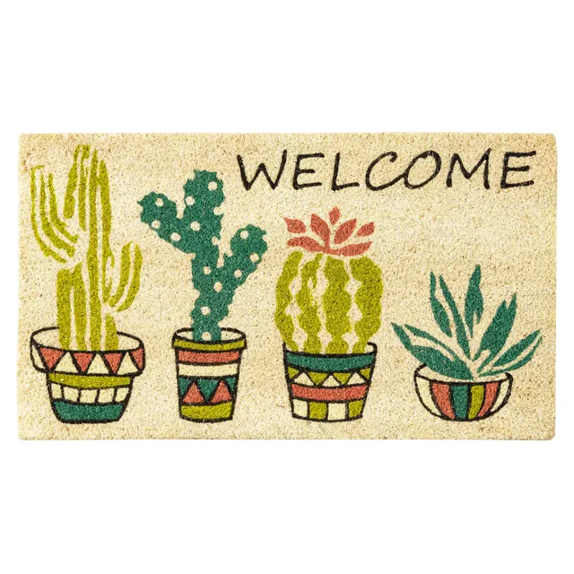 baroni-home-tessile-casa-paillasson-coco-cactus-welcome-70x40-cm image 1