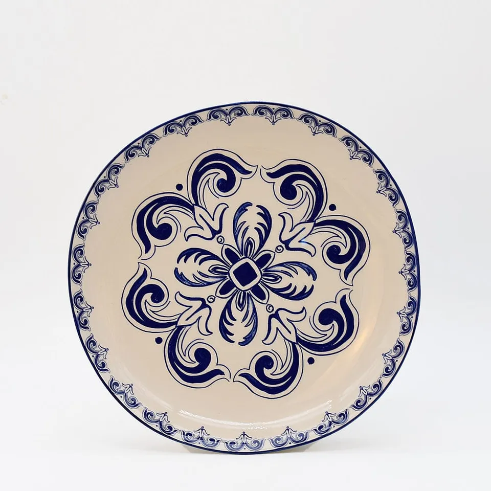luisa-paix-o-assiette-c-ramique-floral-27cm-bleu-lave-vaisselle image 1