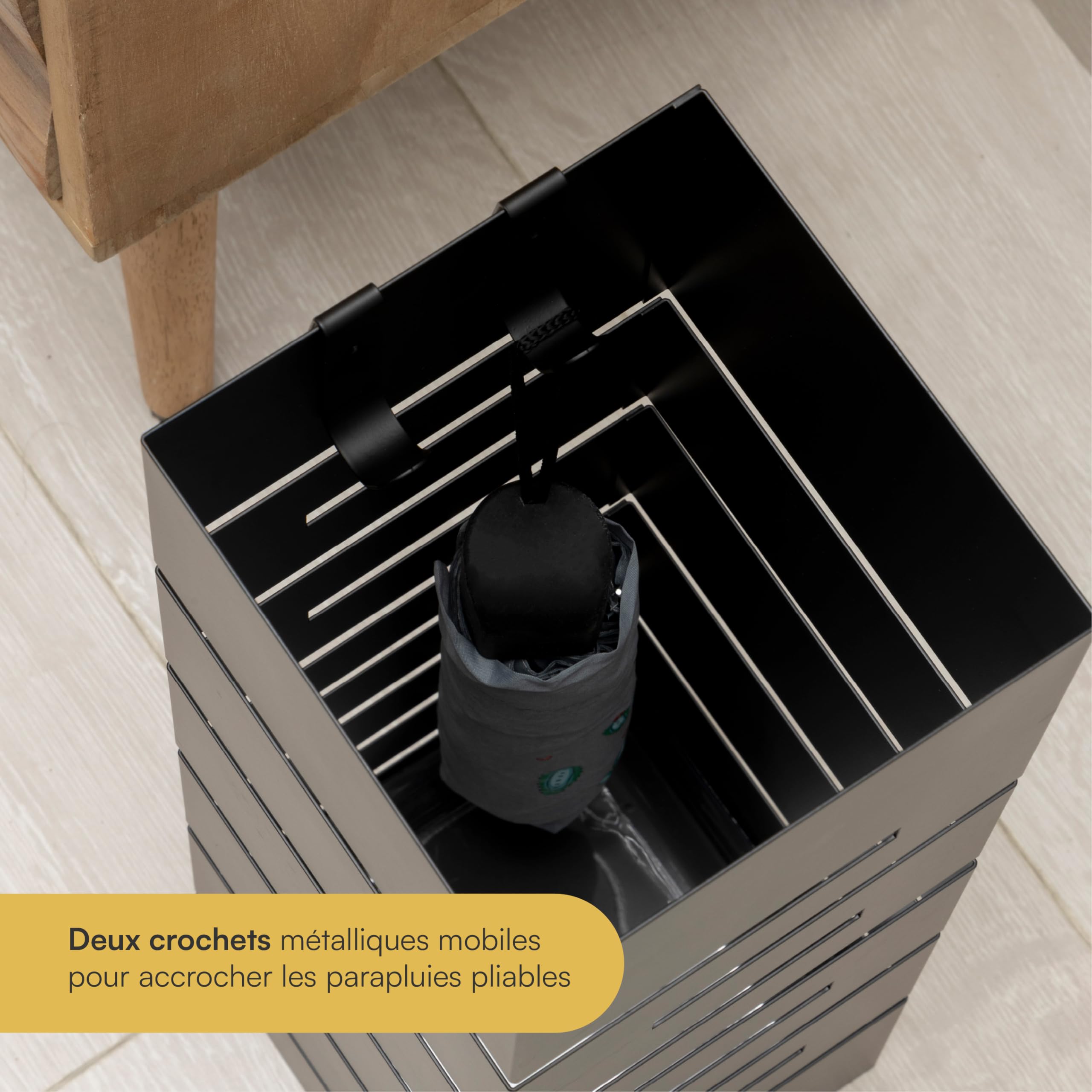 baroni-home-portaombrelli-porte-parapluie-m-tal-noir-49-cm image 4