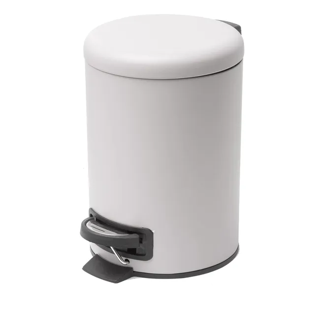 baroni-home-cestineria-poubelle-acier-blanc-3l image 1