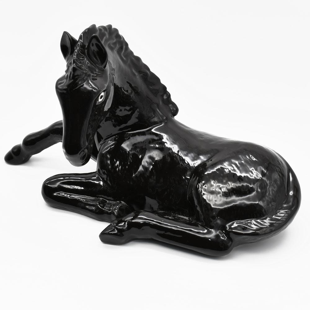 luisa-paix-o-cheval-statuette-c-ramique-noire-38cm image 2