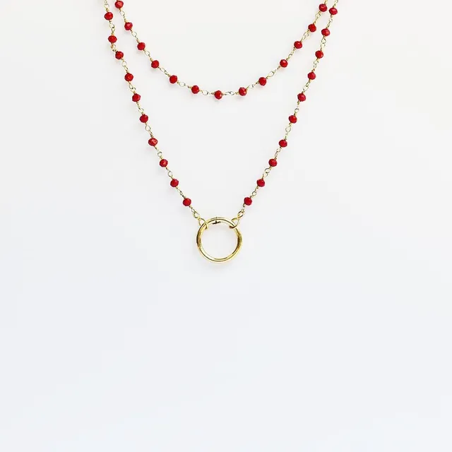 luisa-paix-o-bijoux-du-portugal-sautoir-charms-rouge-collier-90-cm image 1
