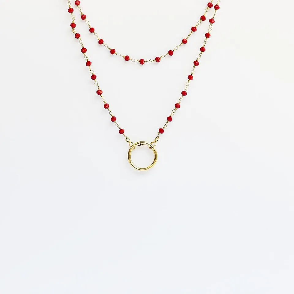 luisa-paix-o-bijoux-du-portugal-sautoir-charms-rouge-collier-90-cm image 1