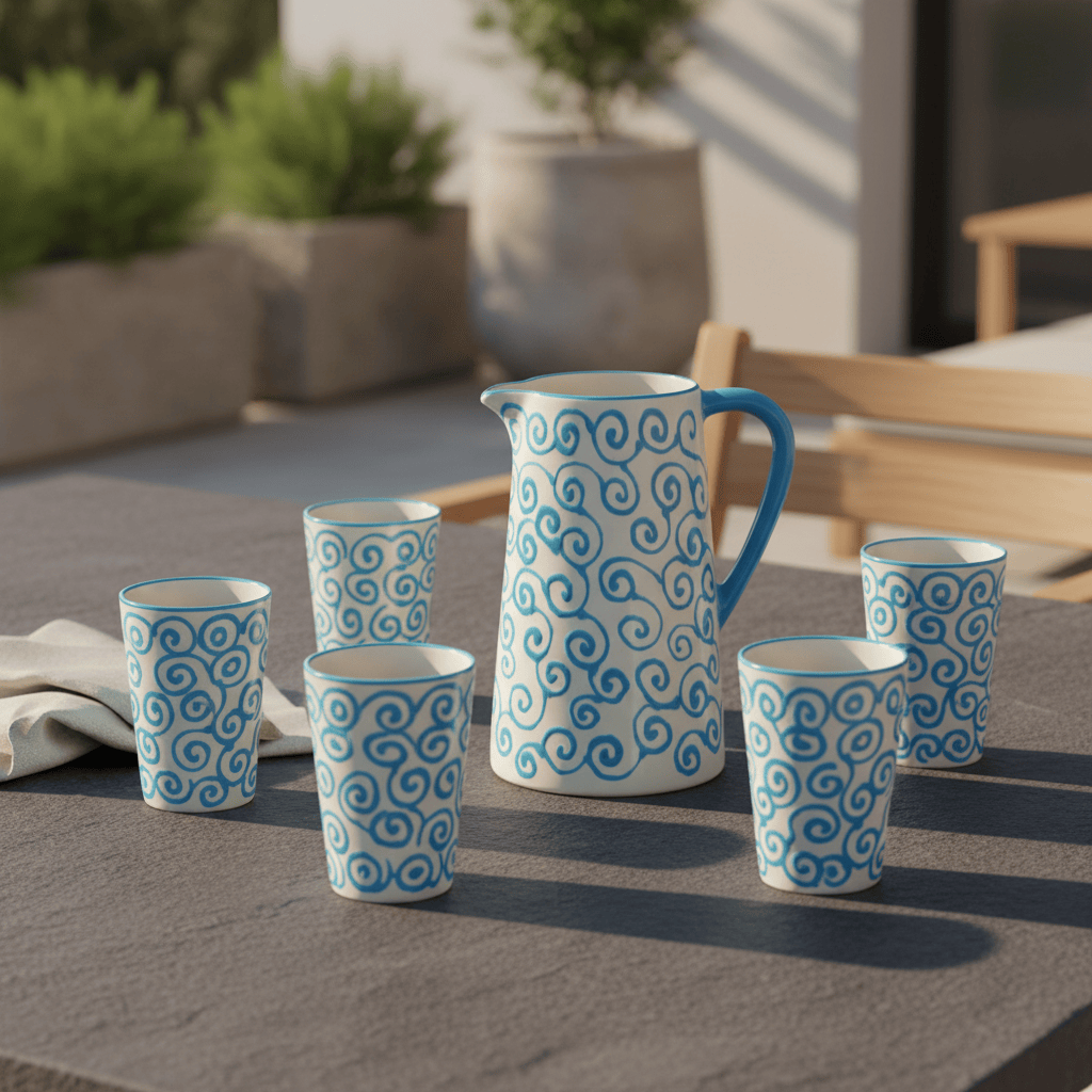 luisa-paix-o-redemoinho-mug-c-ramique-30-cl-turquoise-spirale image 2