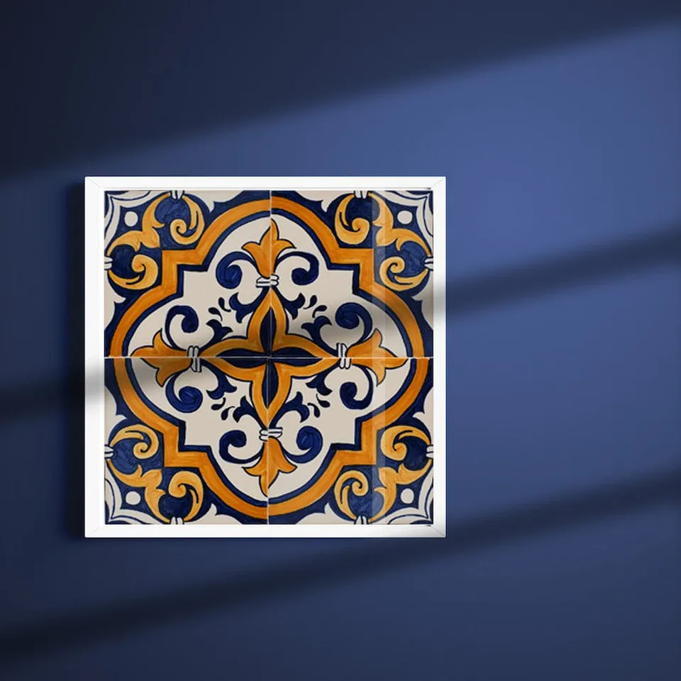 luisa-paix-o-azulejos-panneau-30x30cm-4-carreaux-peint-main image 1