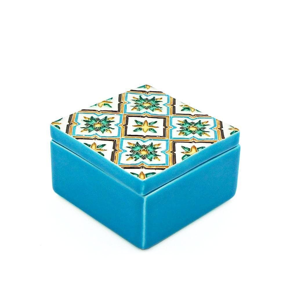 luisa-paix-o-vaisselle-portugaise-bo-te-azulejo-c-ramique-9x9-cm-peinte-main image 1