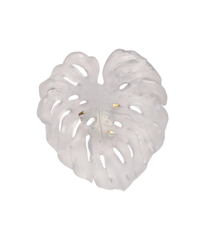 daum-univers-v-g-tal-monstera-feuille-murale-cristal-blanc image 1