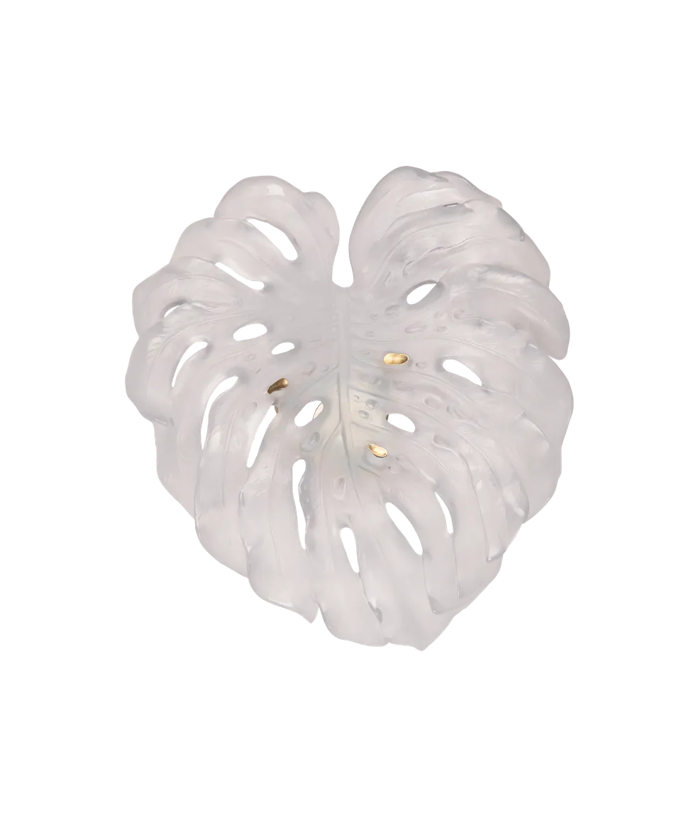 daum-univers-v-g-tal-monstera-feuille-murale-cristal-blanc image 1