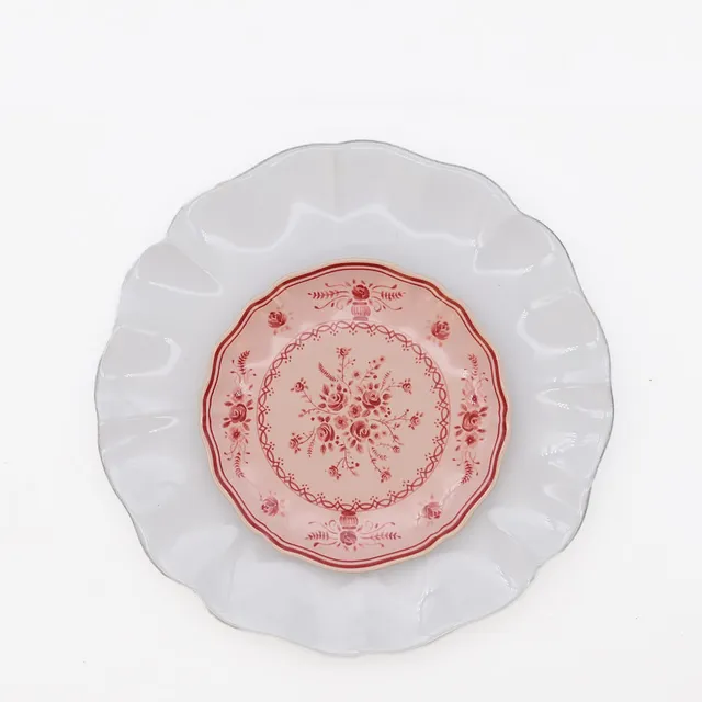 luisa-paix-o-rosa-vila-duo-assiettes-blanc-rose-17-cm image 1