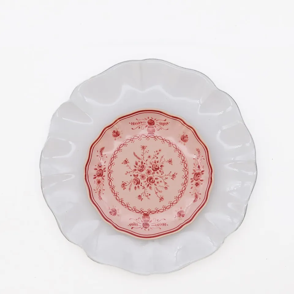 luisa-paix-o-rosa-vila-duo-assiettes-blanc-rose-17-cm image 1