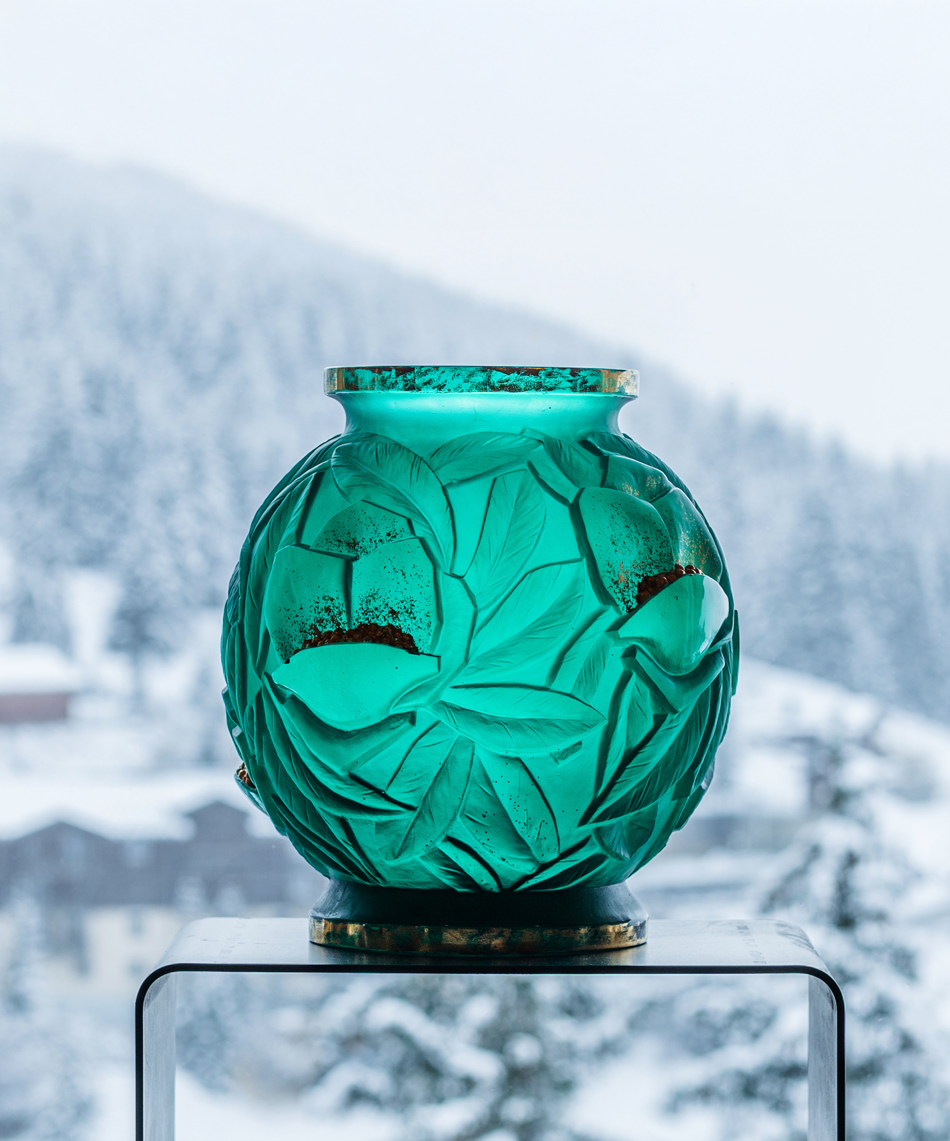 daum-empreinte-vase-grand-mod-le-vert-or-75ex image 4