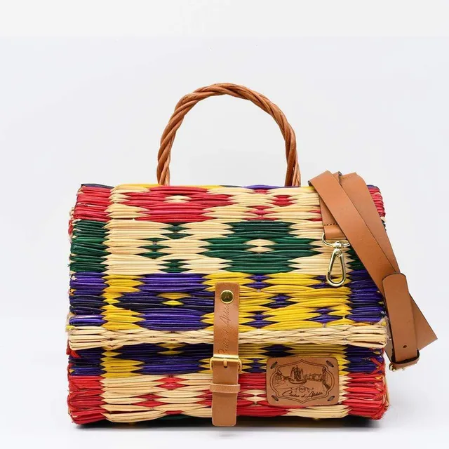 luisa-paix-o-accessoires-du-portugal-sac-cartable-jonc-25cm-multicolore image 1