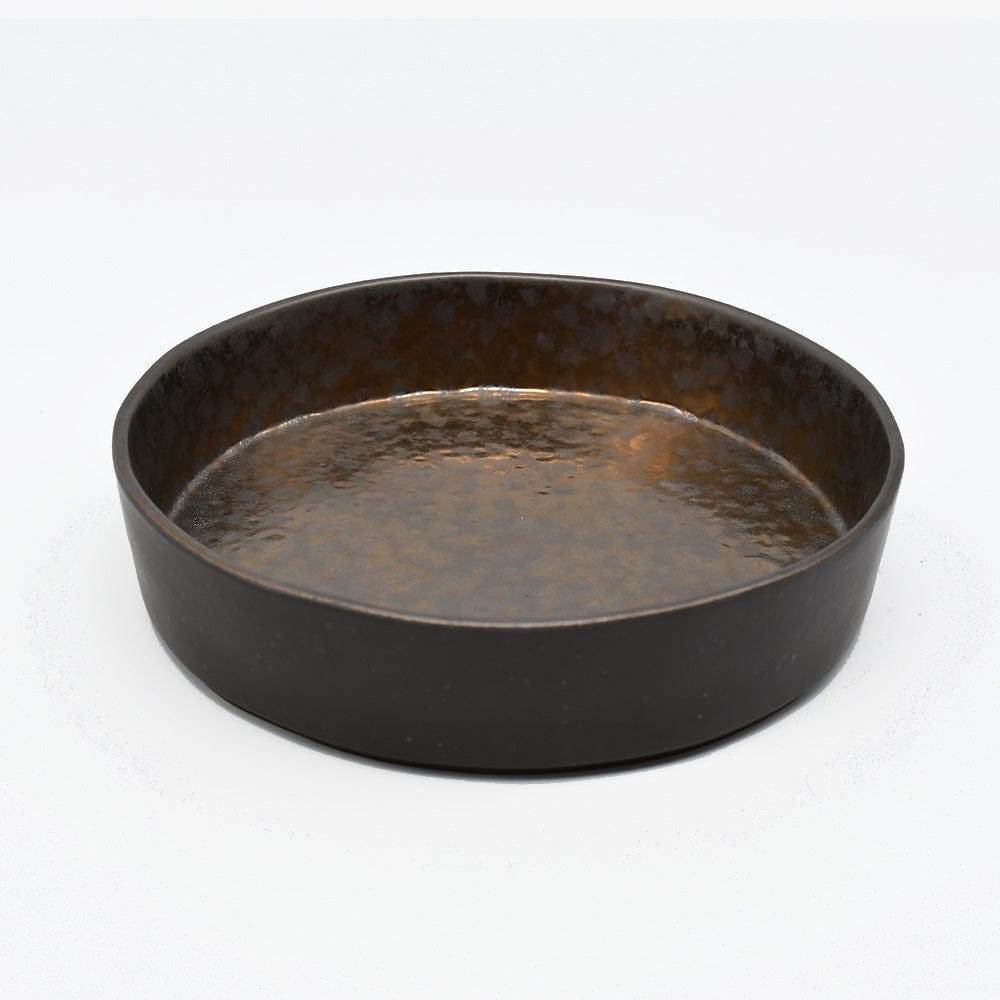 luisa-paix-o-lagoa-assiette-en-gr-s-bronze-20-cm image 2