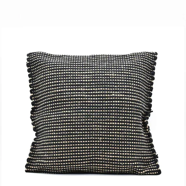 luisa-paix-o-oyama-housse-de-coussin-40x40-coton-noir image 1