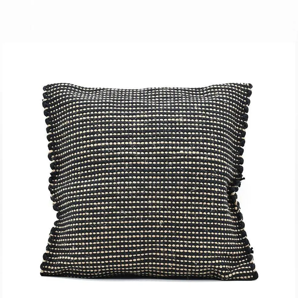 luisa-paix-o-oyama-housse-de-coussin-40x40-coton-noir image 1