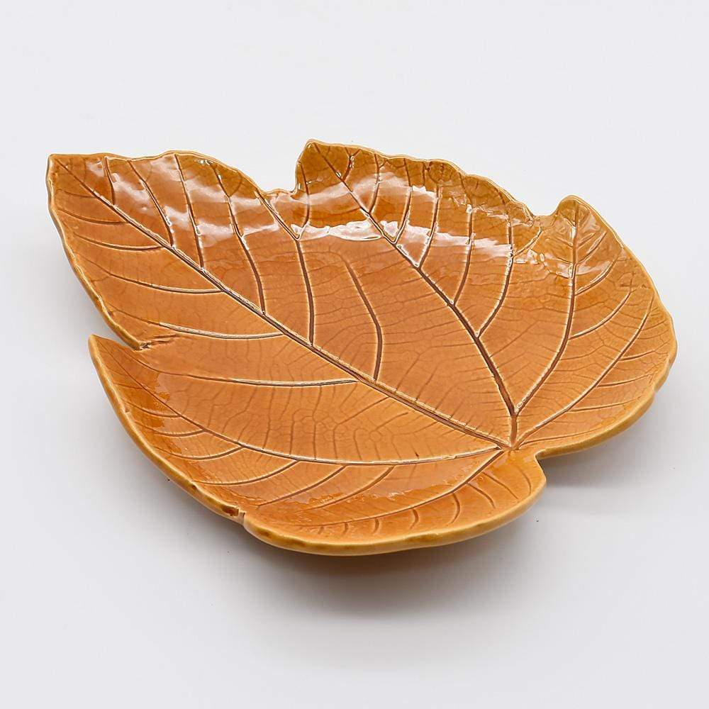 luisa-paix-o-figueira-coupe-c-ramique-marron-feuille-26-cm image 2
