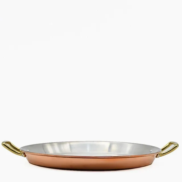 luisa-paix-o-plat-paella-cuivre-inox-35-cm-gaz-four image 1