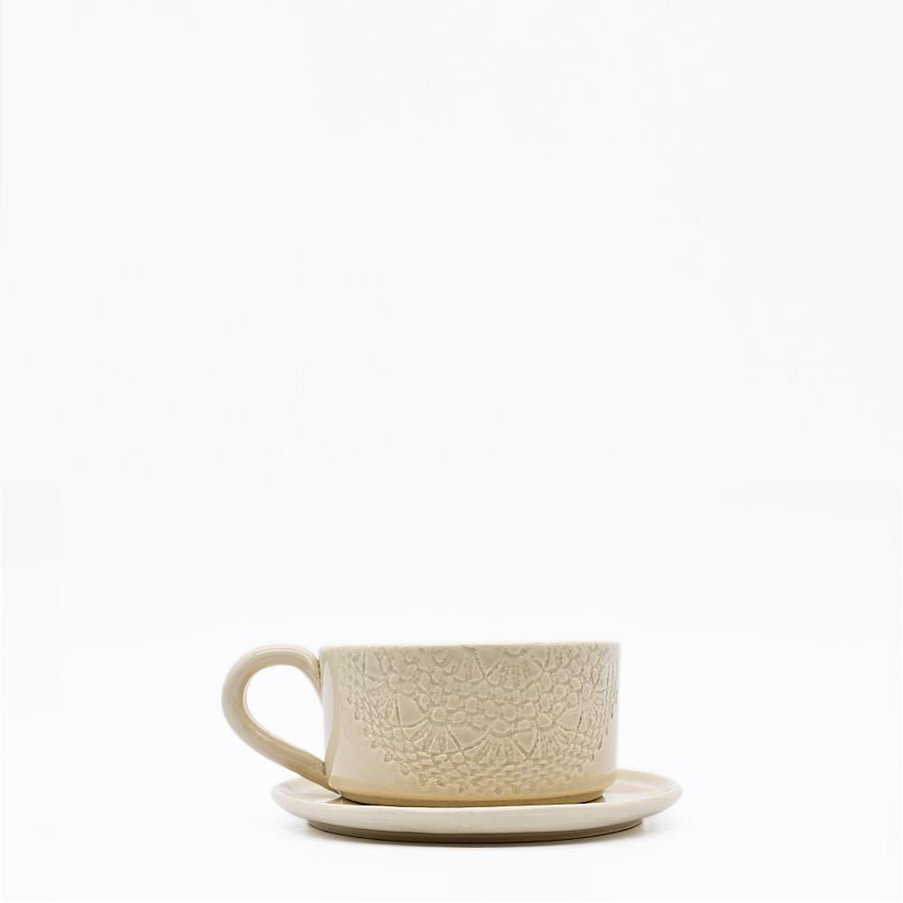 luisa-paix-o-carimbada-tasse-et-sous-tasse-beige-12-cm-c-ramique image 1