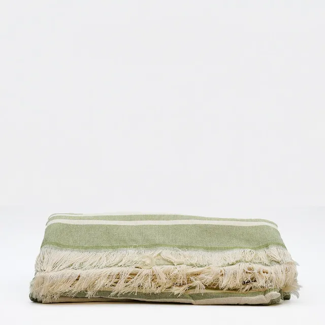 luisa-paix-o-drap-de-plage-coton-vert-180x100-cm image 1