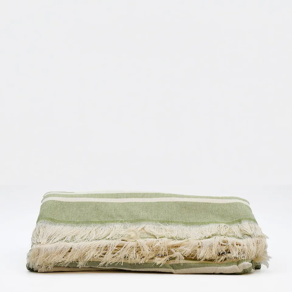 luisa-paix-o-drap-de-plage-coton-vert-180x100-cm image 1