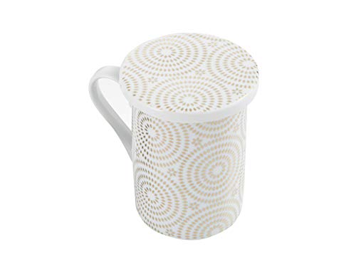 baroni-home-cucina-tasse-tisani-re-c-ramique-blanc-or-filtre image 5