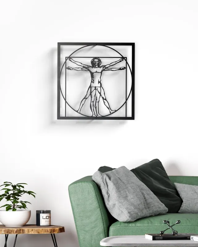 je-suis-art-tableaux-l-homme-vitruve-tableau-m-tal-vinci image 1