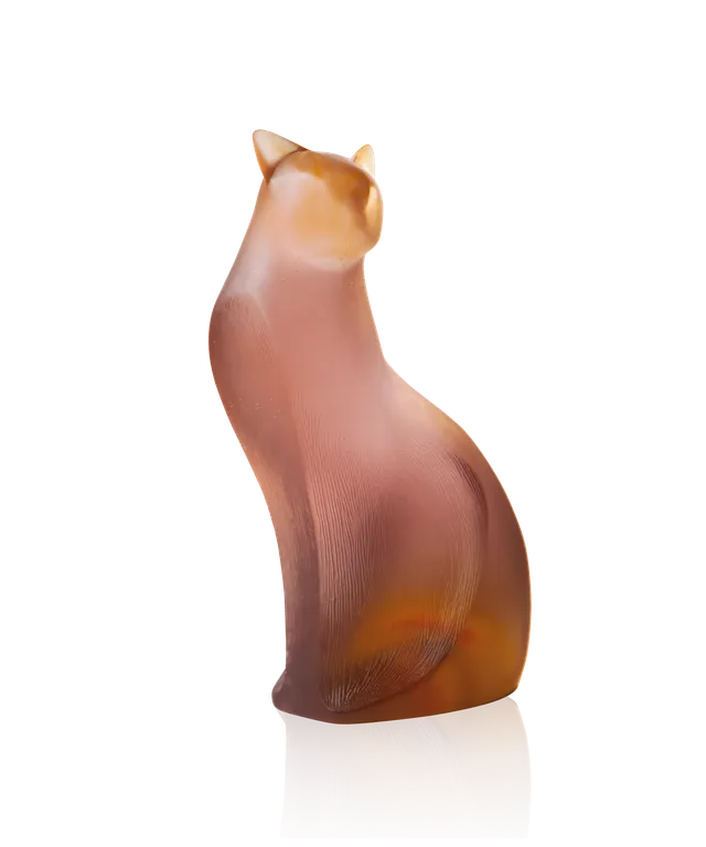 daum-chat-assis-gris-rose-sculpture-xavier-carnoy-375ex image 1