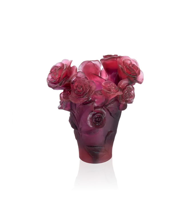 daum-univers-v-g-tal-rose-passion-vase-petit-rouge-violet image 1
