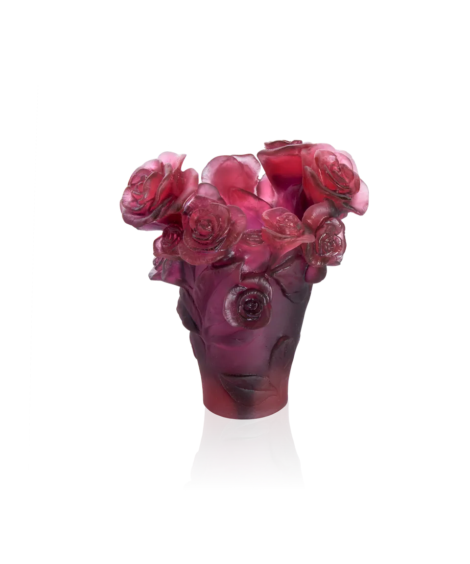 daum-univers-v-g-tal-rose-passion-vase-petit-rouge-violet image 1
