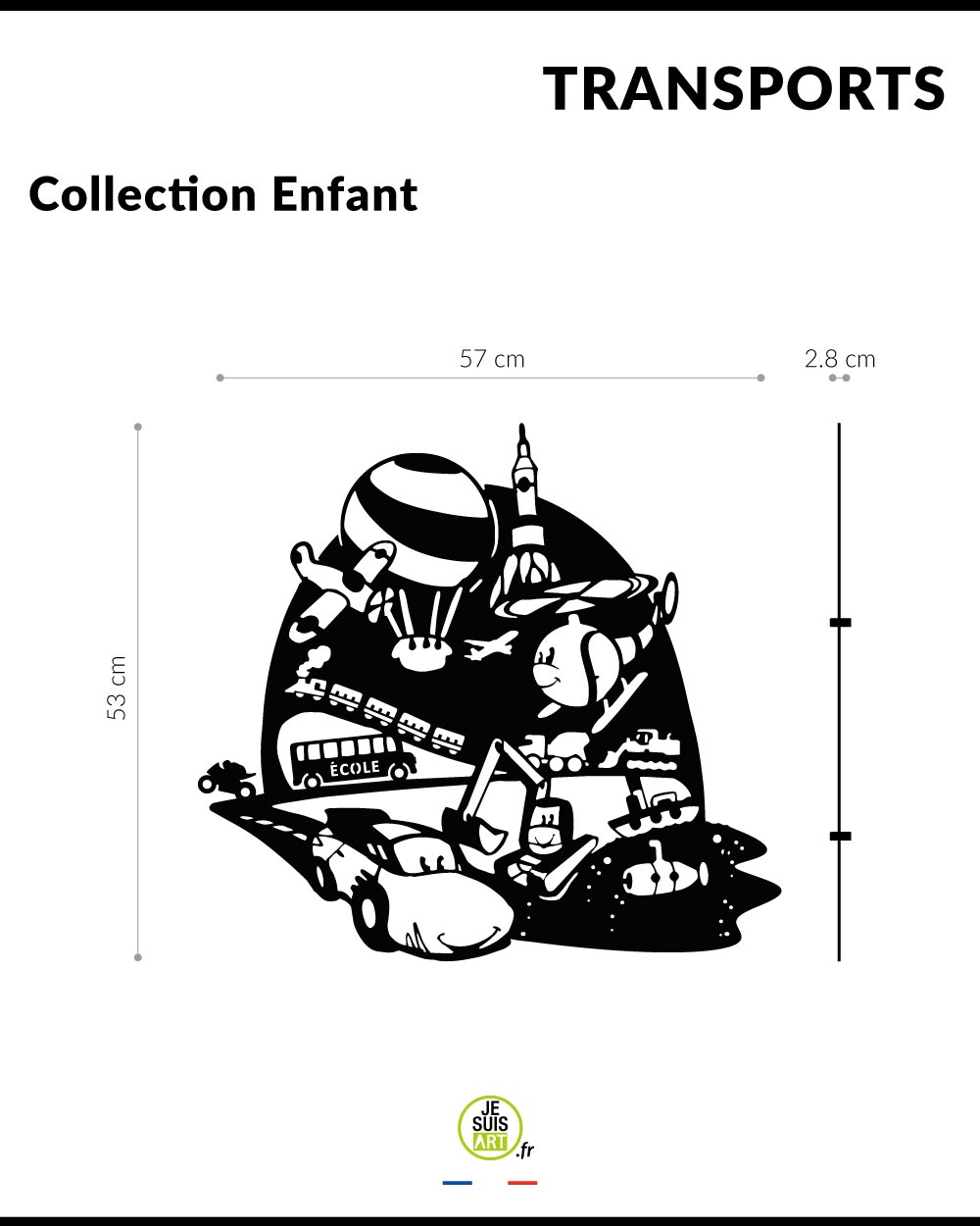 je-suis-art-enfants-transports-d-coration-murale-m-tal-enfant image 5