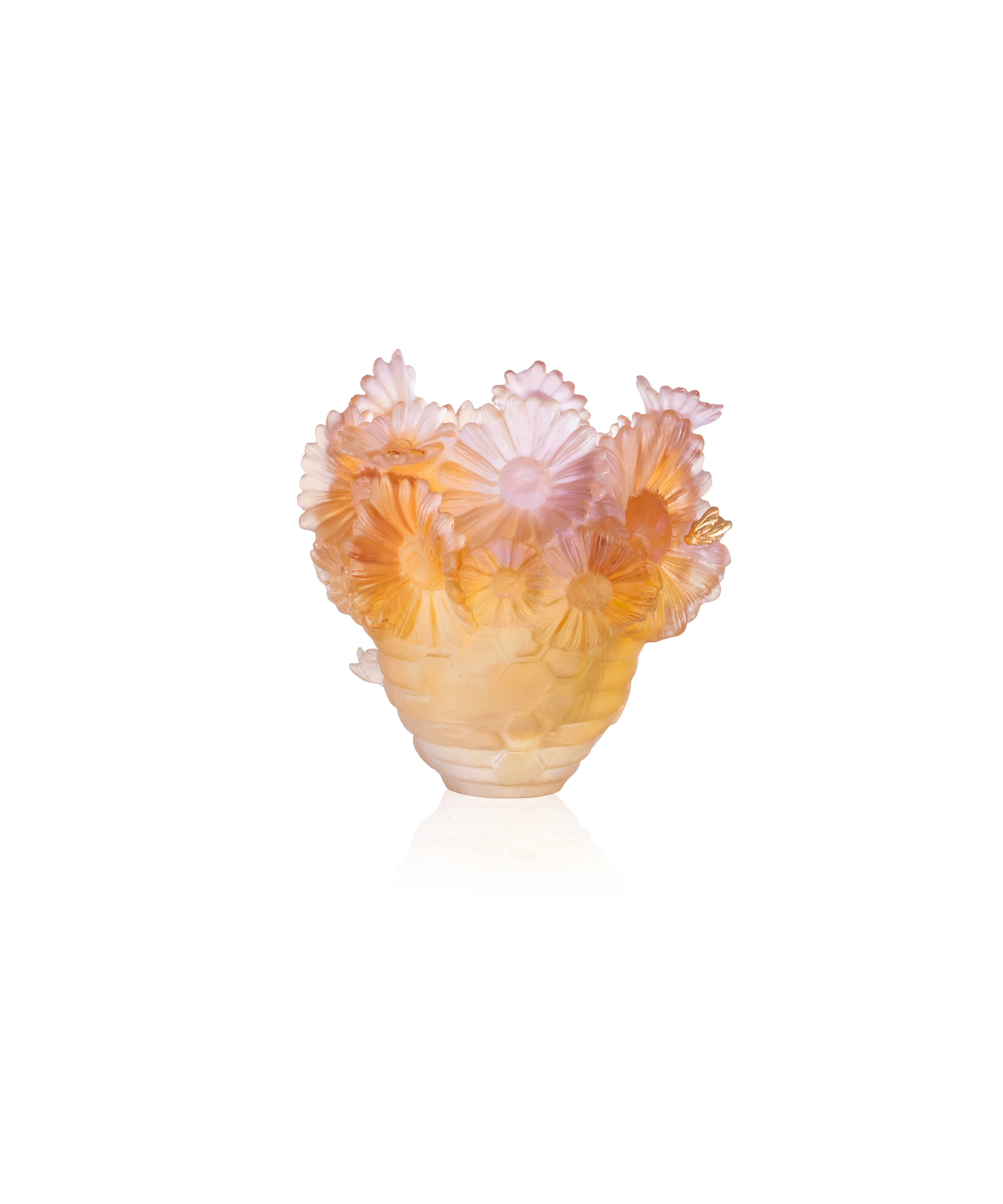 daum-or-d-abeille-vase-petit-mod-le-feuille-d-or-250-ex image 1