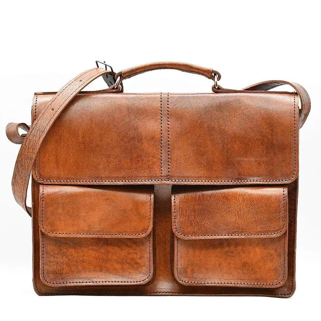 luisa-paix-o-cartable-cuir-marron-40cm-bandouli-re image 1
