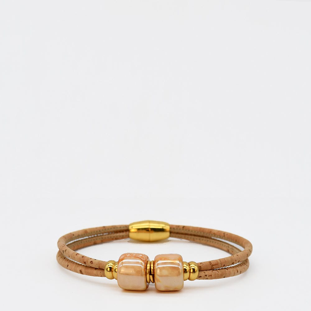 luisa-paix-o-bijoux-bracelet-li-ge-perles-miel-magn-tique image 1