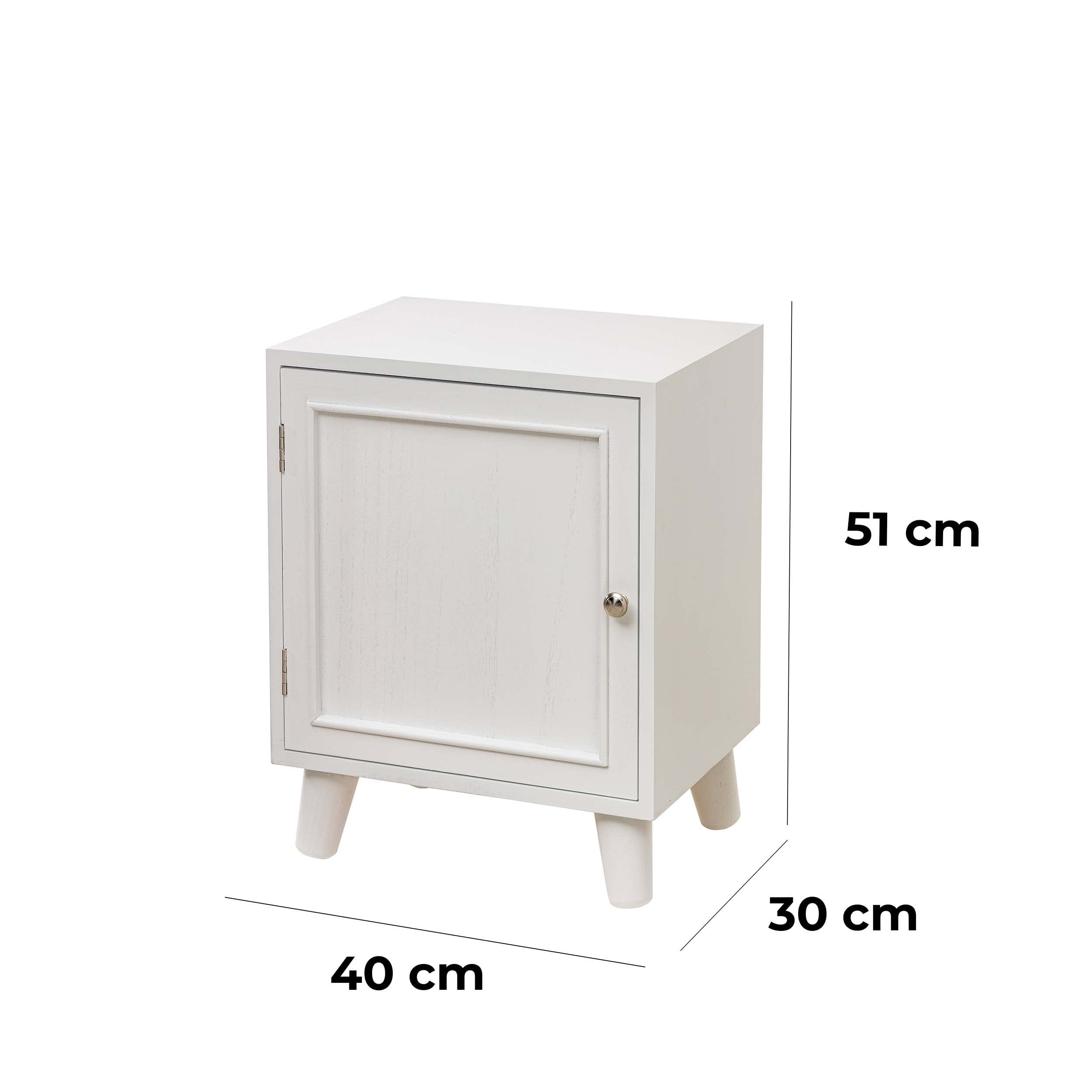 baroni-home-table-de-chevet-1-porte-meuble-blanc-40x30x51-cm image 3
