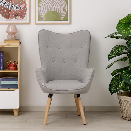 baroni-home-poltrone-fauteuil-gris-tissu-dossier-haut-65x38x105cm image 8
