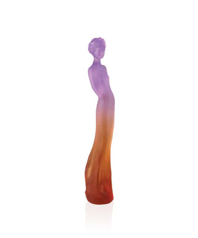 daum-sophie-sculpture-femme-cristal-ambre-violette-375ex image 1